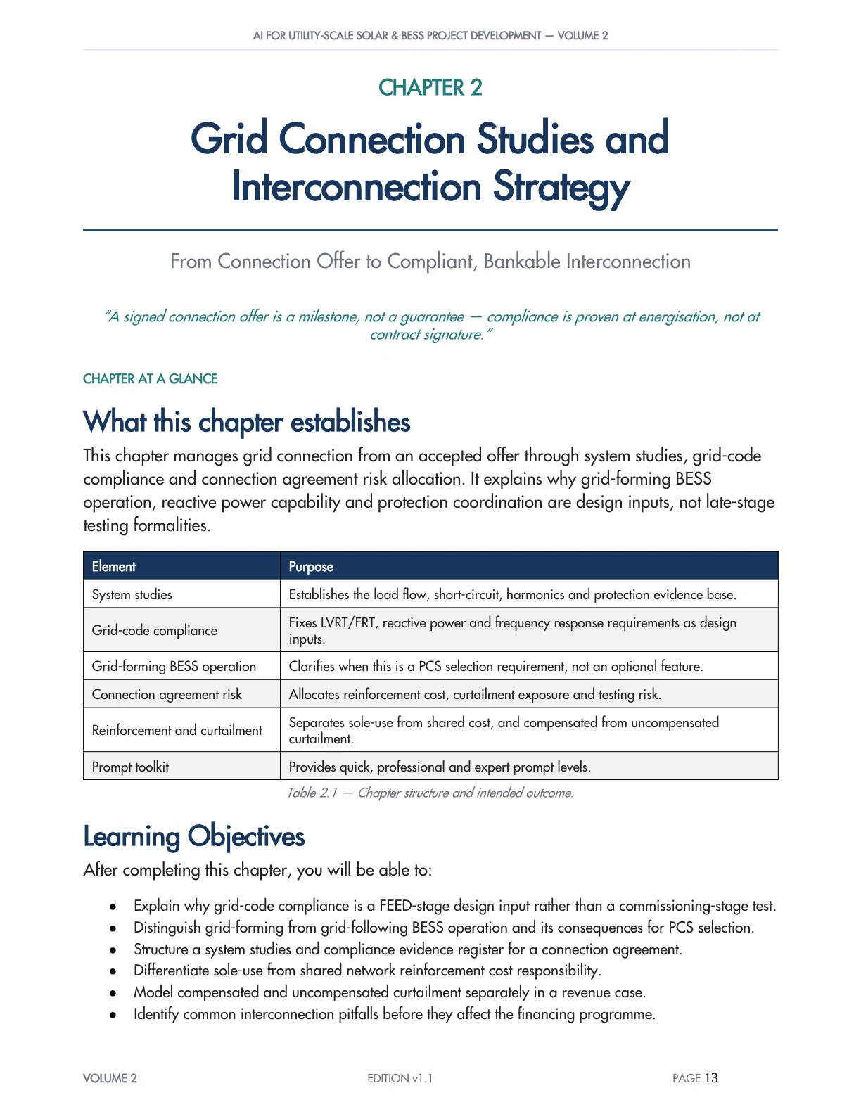 Volume 2 grid connection studies chapter